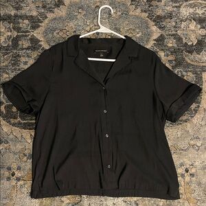 Banana Republic Black Button Down Shirt (L)